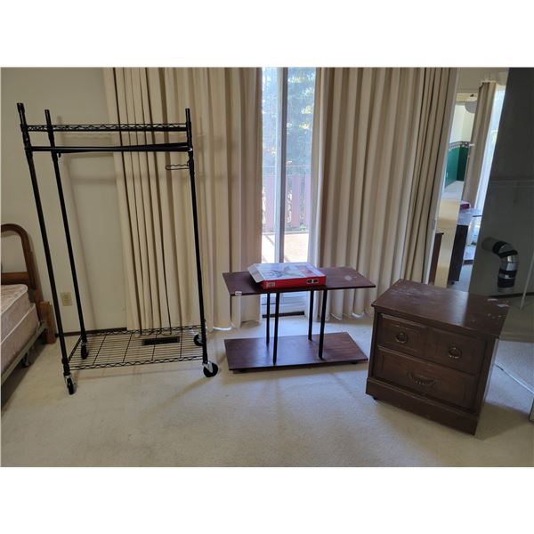 Side Table - Clothes Rack on Wheels - TV Wall Mount