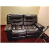 Image 1 : Faux Leather Recliner Loveseat