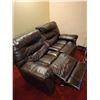 Image 2 : Faux Leather Recliner Loveseat