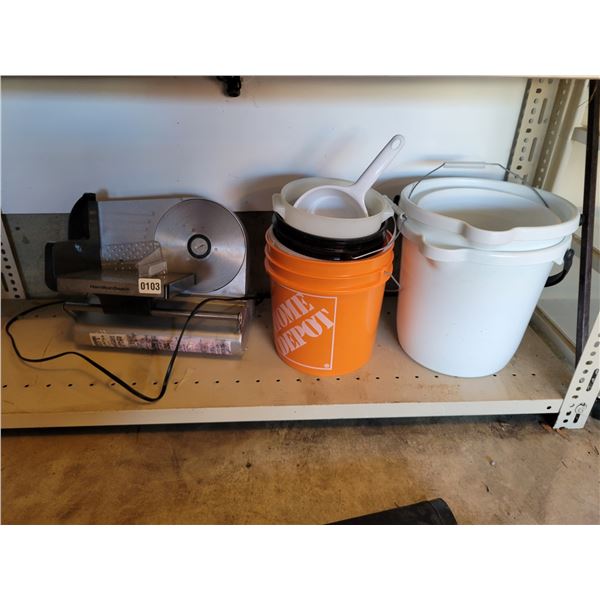 Hamilton Beach Meat Slicer & Buckets