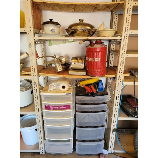 Antique Gas Can - Meat Grinder - Antique Paymaster - Pottery