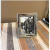 Image 1 : Old Weathered Wagon Photo in Barbed Wire Barnwood Frame