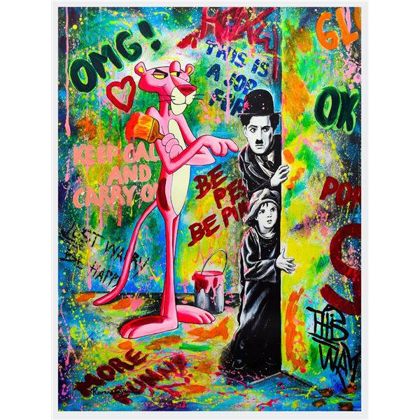 Nastya Rovenskaya- Mixed Media "Caught Trying to Sneak In"