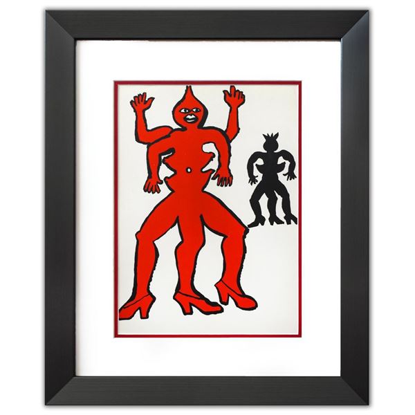 Alexander Calder- Lithograph "DLM212 - Une famille de la-bas II"