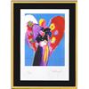 Image 2 : Peter Max- Original Lithograph "BLUE Angel with Heart"