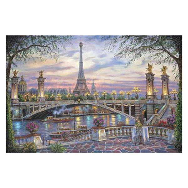 Robert Finale, "Paris Memories" Hand Signed, Artist Embellished EE Limited Edition on Canvas with CO