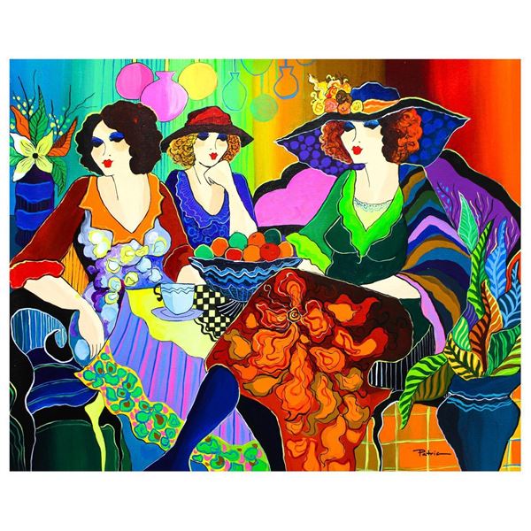Patricia Govezensky- Original Acrylic on Canvas "Girls Night"