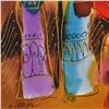 Image 2 : Moshe Leider, Framed Original Mixed Media Watercolor Painting, Hand Signed with Letter of Authentici