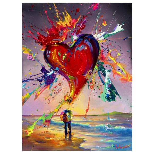 Jim Warren, "Love is in the Air" Hand Signed, Artist Embellished AP Limited Edition Giclee on Canvas