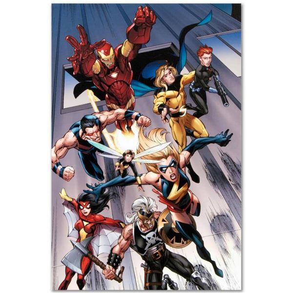 Marvel Comics "The Mighty Avengers #7" Numbered Limited Edition Giclee on Canvas by Mark Bagley with