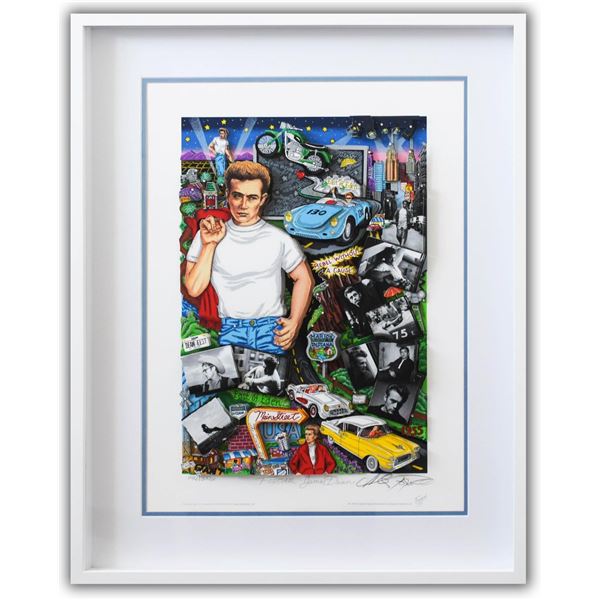 Charles Fazzino- 3D Construction Silkscreen Serigraph "Forever James Dean"