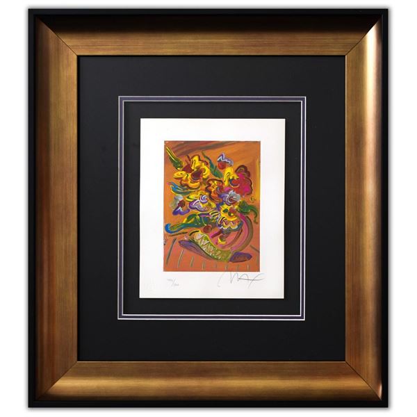 Peter Max- Original Lithograph "VASE OF FLOWERS XI"