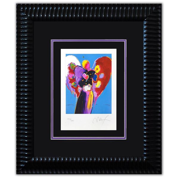 Peter Max- Original Lithograph "BLUE Angel with Heart"
