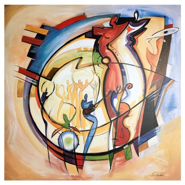 Alfred Gockel, "Party time" Hand Signed Limited Edition on Canvas with Letter of Authenticity.