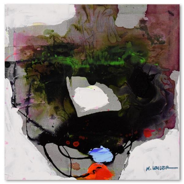 Moshe Leider, Original Mixed Media Painting on Canvas, Hand Signed with Letter of Authenticity.
