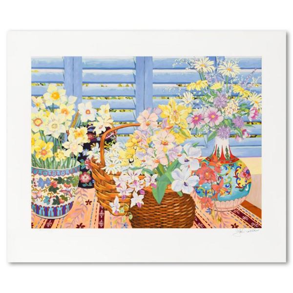 John Powell, "Blue Shutters" Limited Edition Serigraph, Numbered XLVIII/CX and Hand Signed with Lett