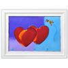 Image 1 : Peter Max- Original Mixed Media "Two Hearts as One"