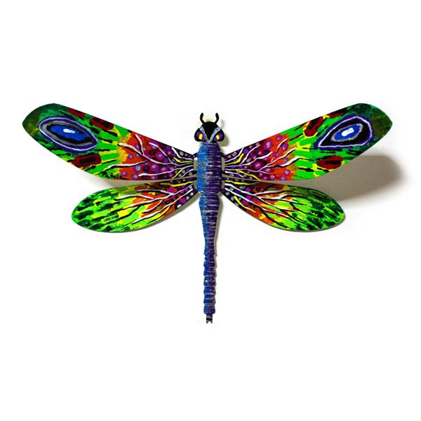 Patricia Govezensky- Original Painting on Cutout Steel "Dragonfly CXXIII"