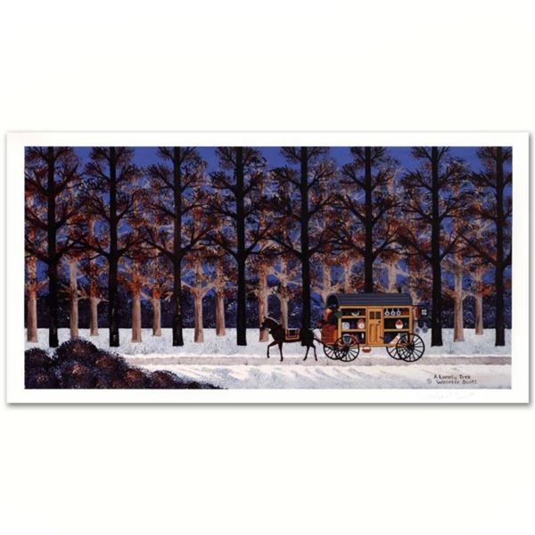 Jane Wooster Scott, "A Lonely Trek" Hand Signed Limited Edition Lithograph with Letter of Authentici