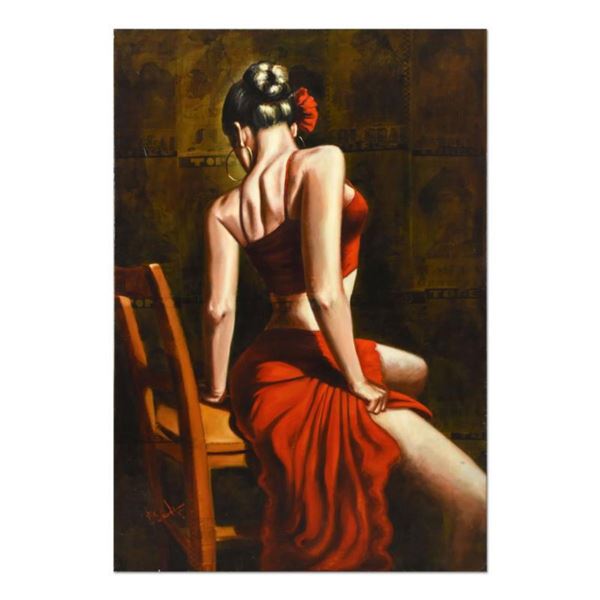 David Silva, Original Mixed Media Oil Painting on Gallery Wrapped Canvas, Hand Signed with Letter of