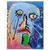 Image 1 : Paul Kostabi, "Cold and Blue" Hand Signed Original Painting with Letter of Authenticity.