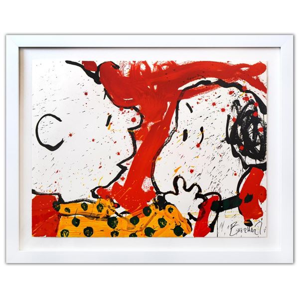 Tom Everhart- Hand Pulled Original Lithograph "Doggie Dearest"