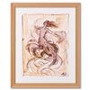 Image 1 : Marta Wiley, Framed Original Mixed Media Painting, Hand Signed and Thumb Printed with Letter of Auth