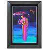 Image 1 : Peter Max- Original Mixed Media "Umbrella Man with Cane"