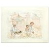 Image 1 : "Then and Now" Limited Edition Lithograph by Edna Hibel (1917-2014), Numbered and Hand Signed with C