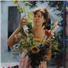 Image 2 : Vicente Romero, "Floral Sunshine" Hand Signed Limited Edition Giclee on Canvas with Certificate of A