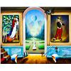 Image 2 : Ferjo- Original Oil on Canvas "A Wedding Piper"