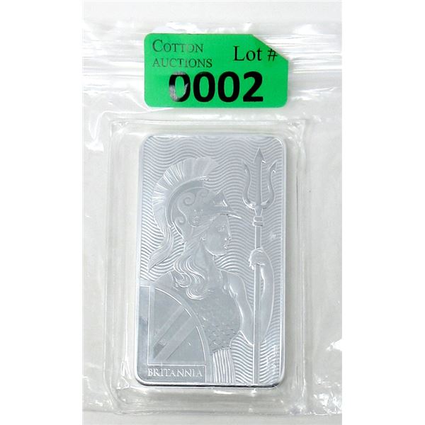 10 Oz. .999 Silver The Royal Mint Britannia Bar