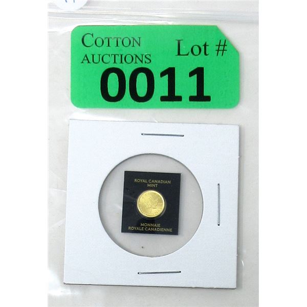 1 Gram .9999 Fine Gold 2020 Maple Leaf Coin