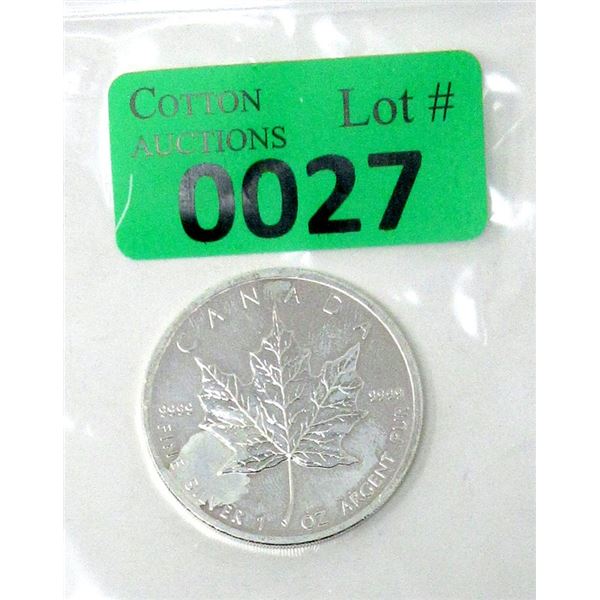 1 Oz .9999 Silver 2011 Canadian Maple Leaf Coin
