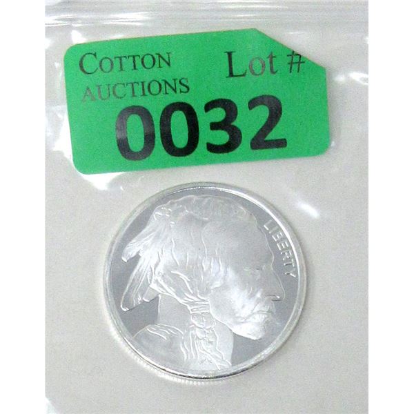 1 Oz .999 Fine Silver First Nations/Buffalo Round