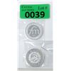 Image 1 : Two 1/2 Oz. .999 Silver 2012 First Majestic Rounds