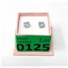 Image 2 : New Blue Topaz & Diamond Stud Earrings