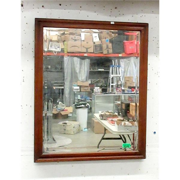 Oak Framed Wall Mirror - 28" x 33"