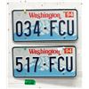 Image 1 : Two Recalled 1994 Washington License Plates