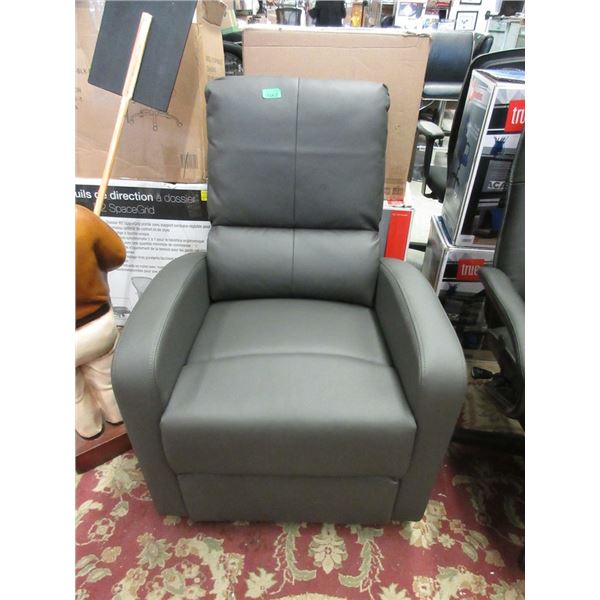 Grey PU Leather Rocking Swivel Recliner