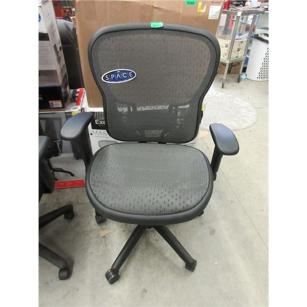 Black Space Grid Chair with Adjustable Lumbar