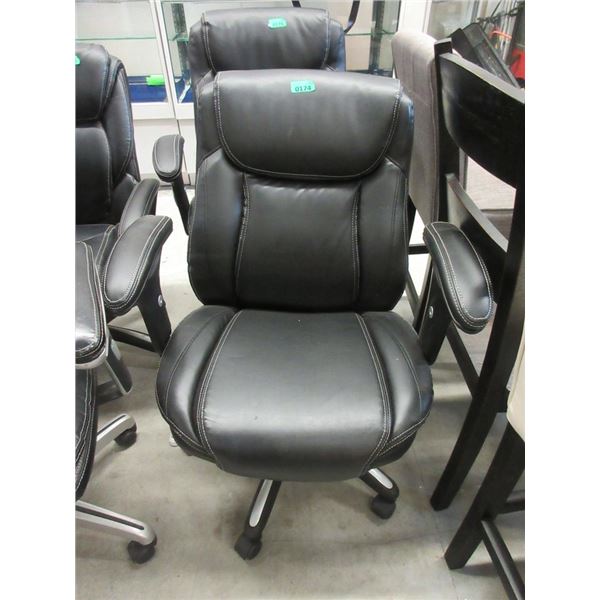 Black Bonded Leather Office Chair