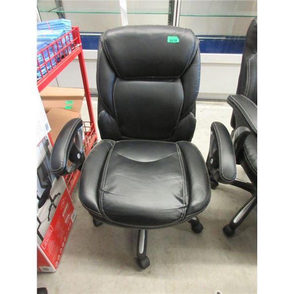 Black Bonded Leather Office Chair