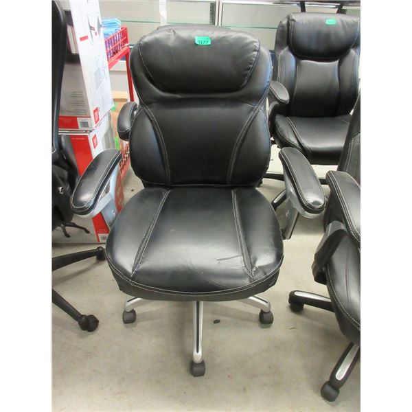 Black Bonded Leather Office Chair