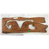 Image 1 : Carved Teak Root Eagle Wall Art - 45" x 16"