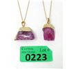 Image 1 : 2 Amethyst Pendants on 20" Chains