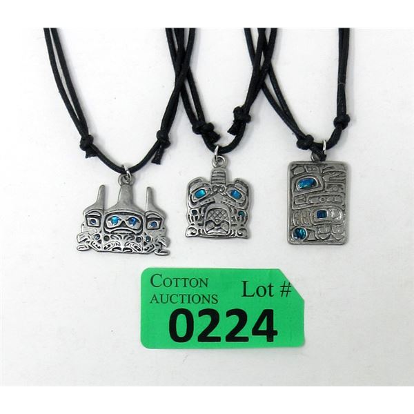 3 New Corey Bulpitt Haida Abalone Necklaces