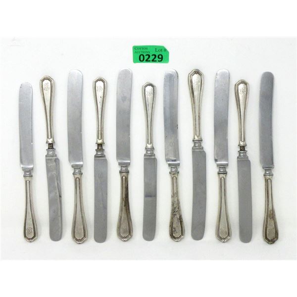 11 Vintage Birks Sterling Handled Knives