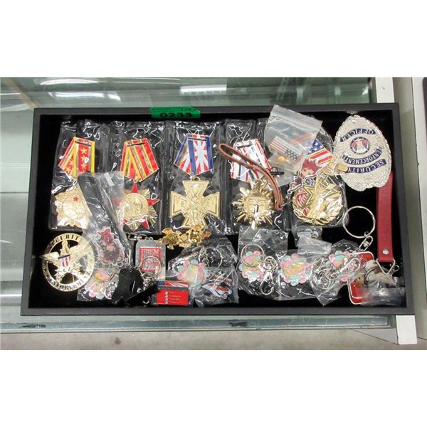 24 New Medallions, Keychains & Lapel Pins