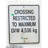 Image 1 : BC Gas Metal Road Warning Sign - 24" x 30"